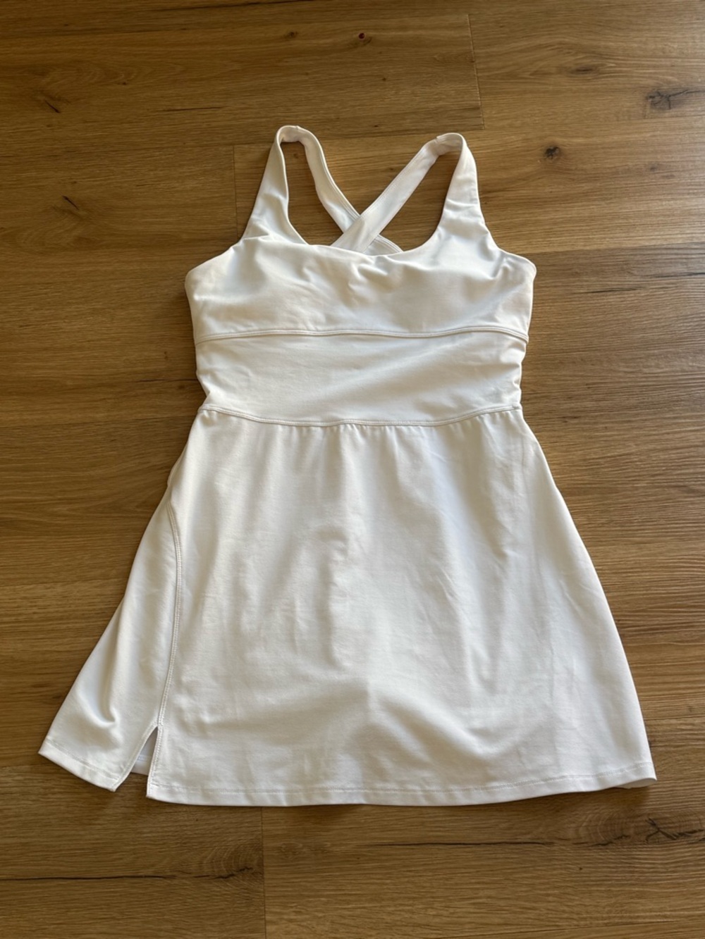 Fabletics White Define Performance Ultra Mini Dress- Medium